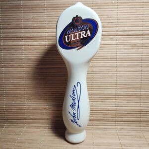 Molson Beer Tap Handle Ultra Rare 10" John Molson Bartending Vintage